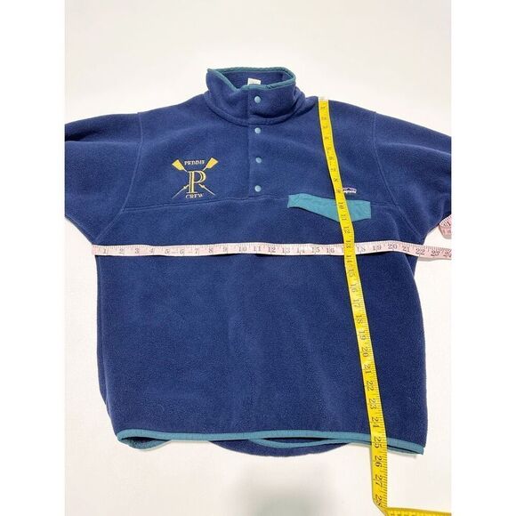 Patagonia Synchilla T Snap Men's Peddie Crew Fleece Jacket Blue‎ Size Small - Picture 12 of 13